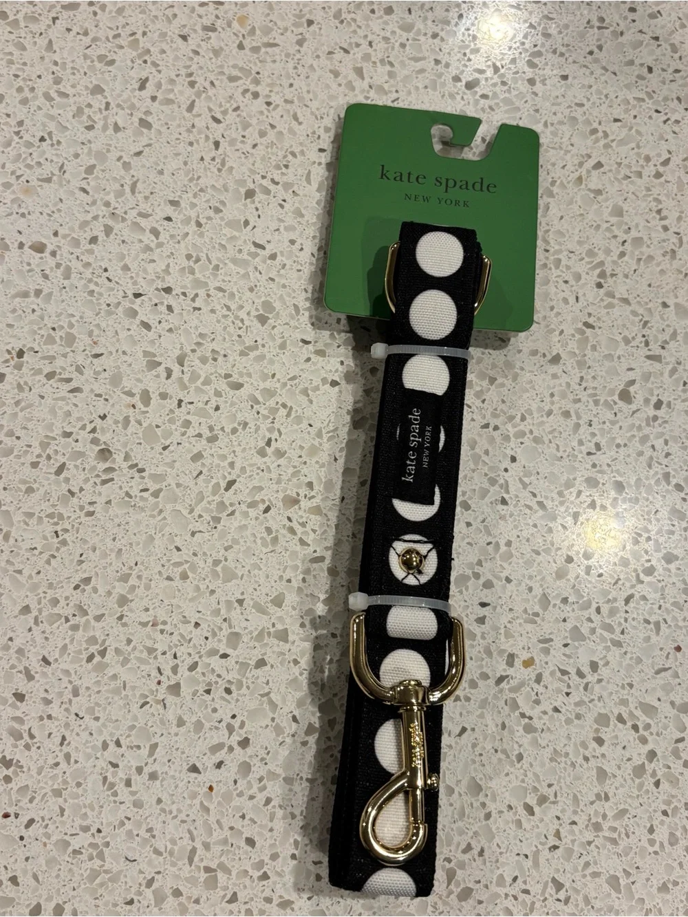 kate spade deco dot black dog leash - Picture 2 of 4